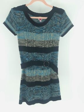 CHERRY STYX XS-M SWEATER DRESS BELT XTRA STRETCH KNIT 80-90s INSTANT Vibe BANGER